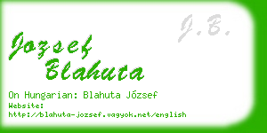 jozsef blahuta business card